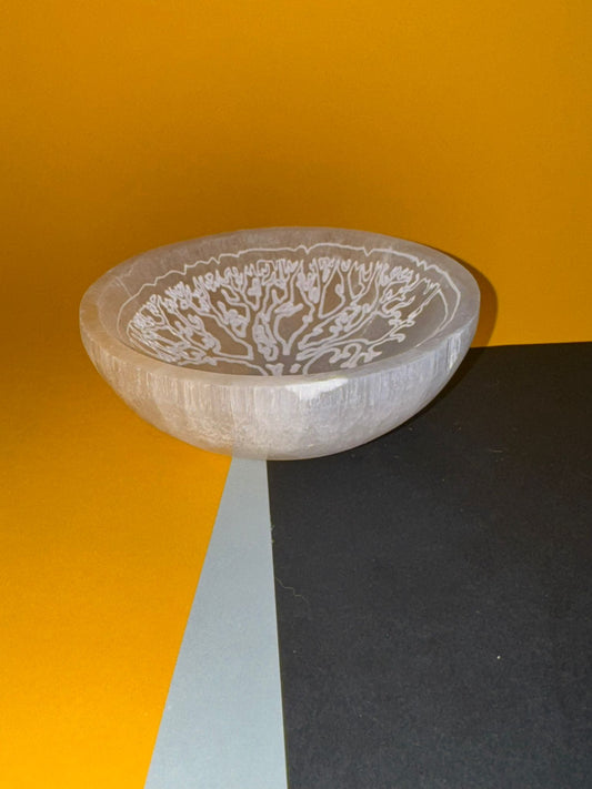 Cuenco de Selenita Árbol de la Vida