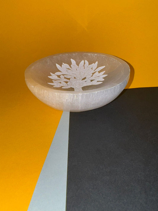 Cuenco de Selenita con Árbol