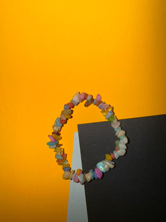 Pulsera de Chips de Minerales Variados