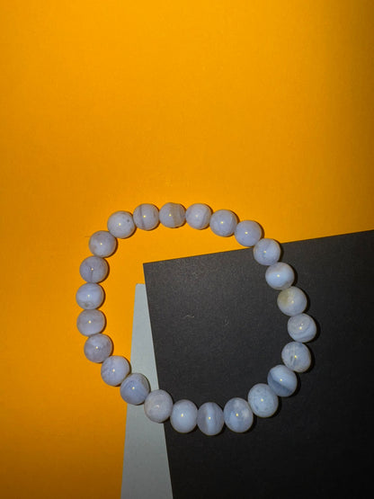 Pulsera de Calcedonia Azul